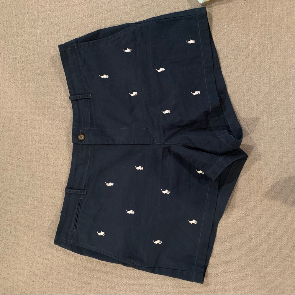 Ralph Lauren Polo Navy Shorts with White Logo